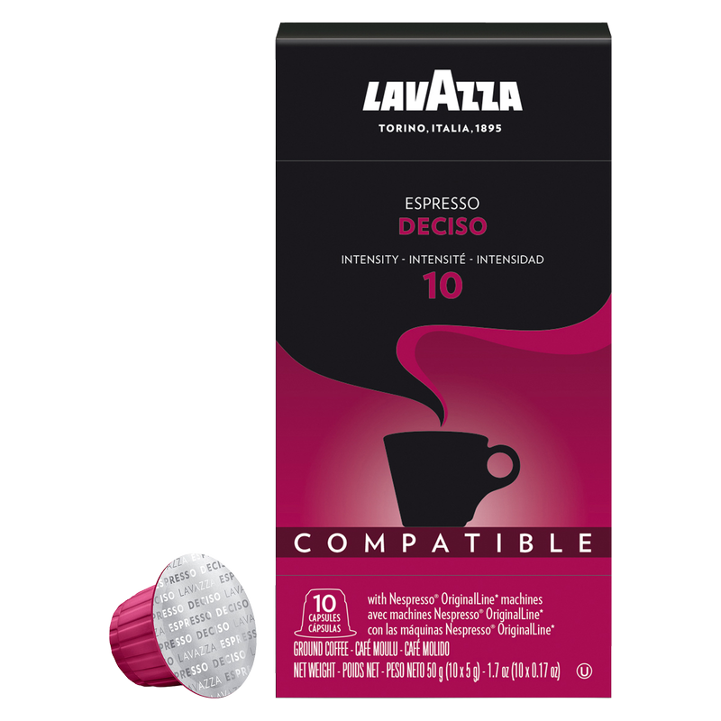 Lavazza Nespresso Coffee Original Line Compatible Capsules Deciso 10ct