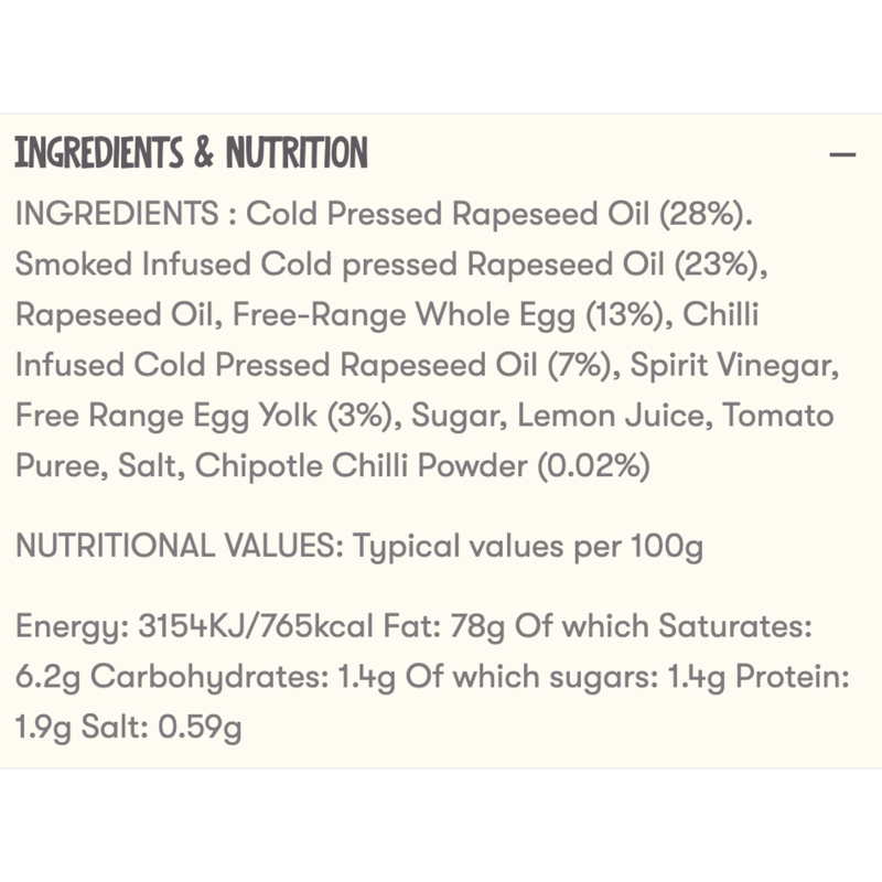 Diddly Squat Farm Smoked Chilli Mayonnaise, 250g