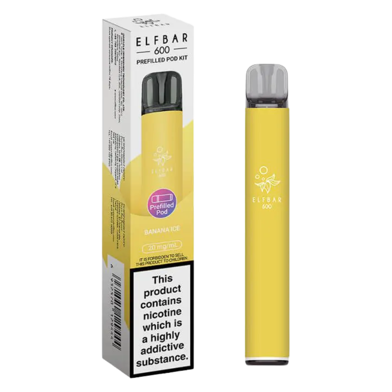Elf Bar 600 Prefilled POD Kit Banana Ice 20mg, 1pcs