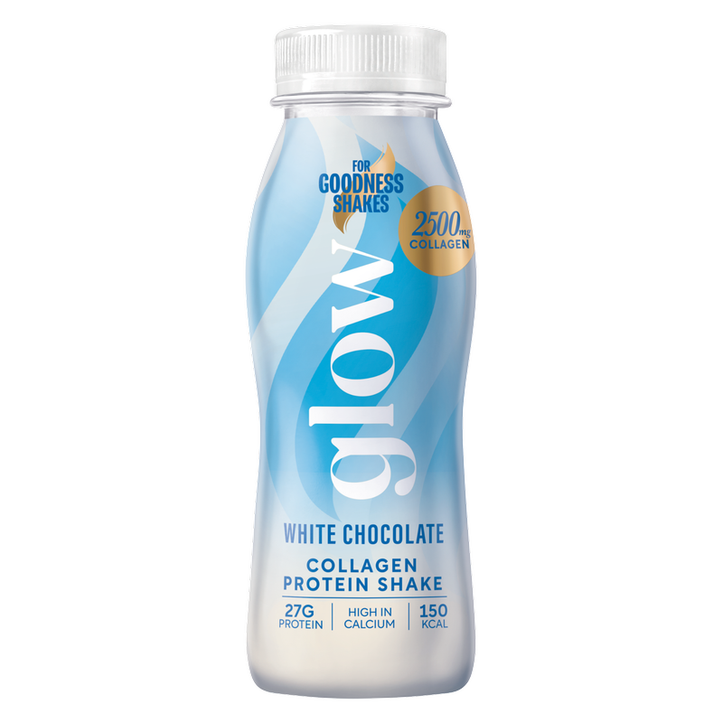 For Goodness Shakes Glow Iced White Chocolate Collagen Protein Shake, 250ml