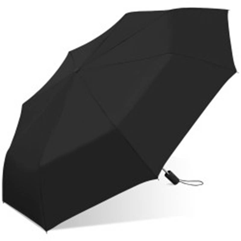 Weather Station Folding Automatic Umbrella  Black 42"