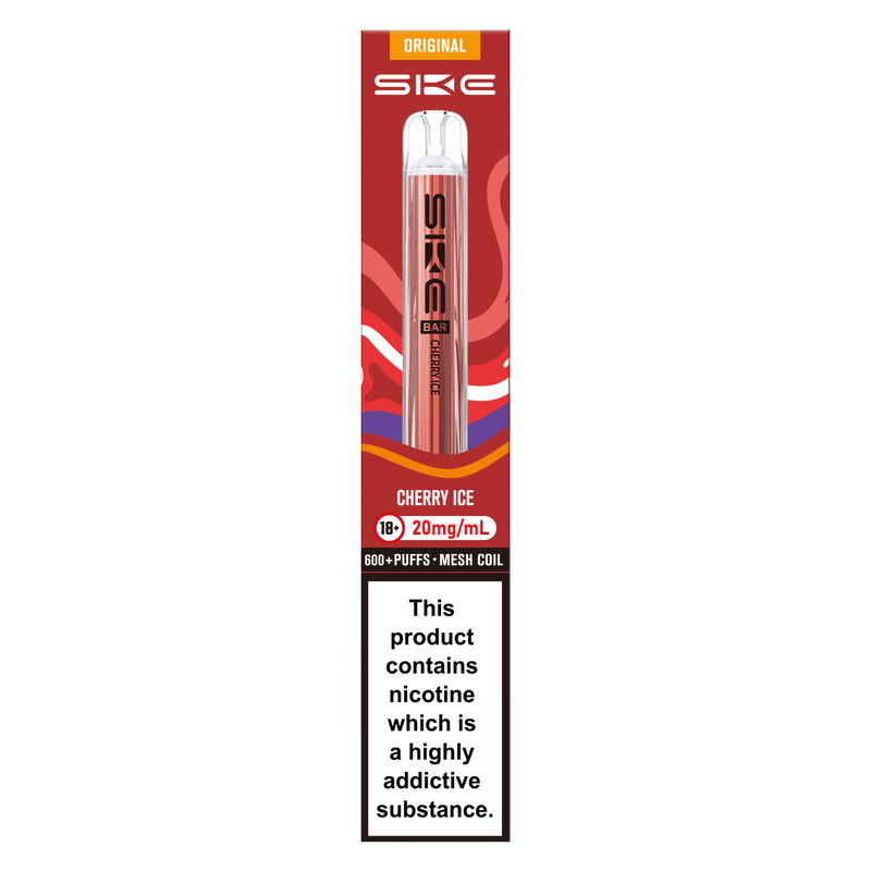 SKE BAR 600 Rechargable Prefilled Kit Cherry Ice 20mg, 1pcs