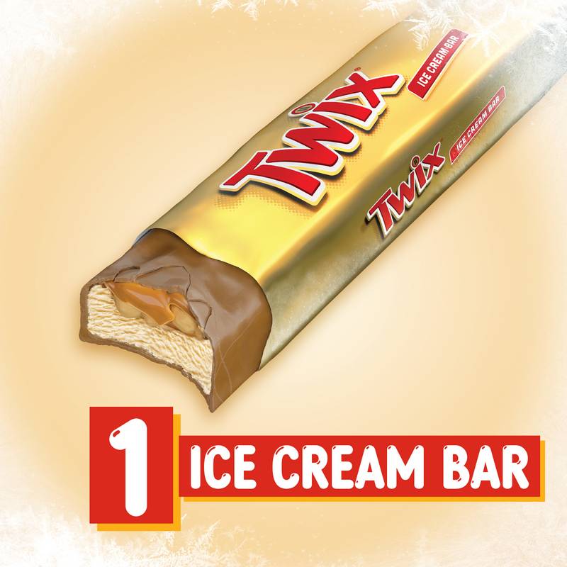 TWIX Vanilla and Caramel Milk Chocolate Ice Cream Bar, 1ct