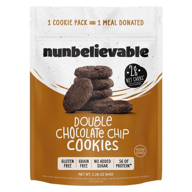 Nunbelievable Low Carb Double Chocolate Chip Cookies 2.26 oz 