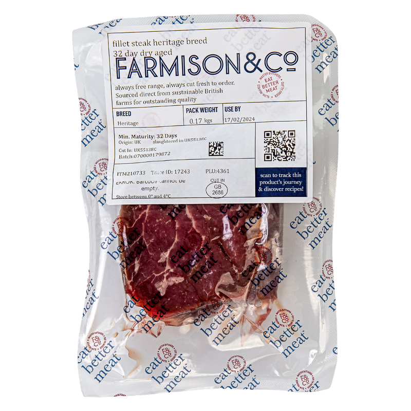 Farmison & Co Fillet Steak Heritage Breed, 150g