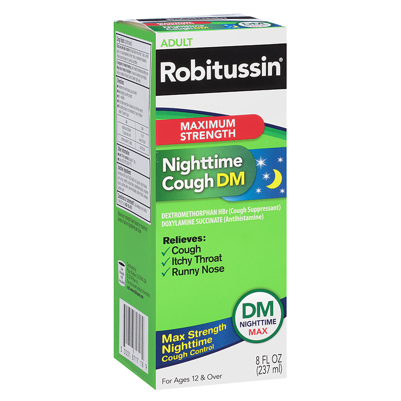 Robitussin Maximum Strength Nighttime Cough DM 8oz