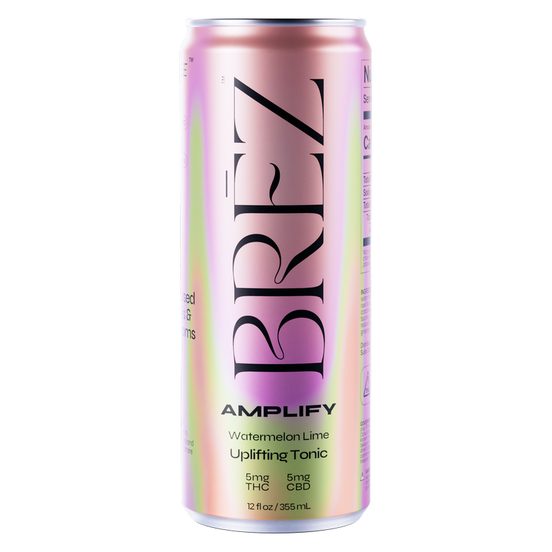 BREZ 5mg THC Amplify Watermelon Lime THC Tonic 4pk 12oz Can