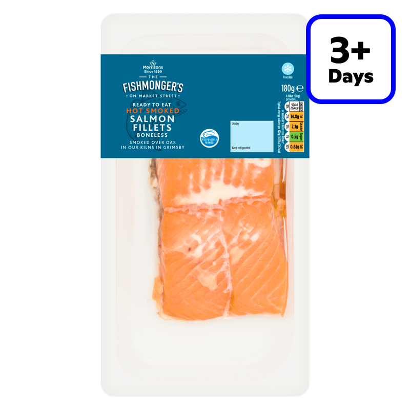 Morrisons Hot Smoked Salmon Fillets, 180g