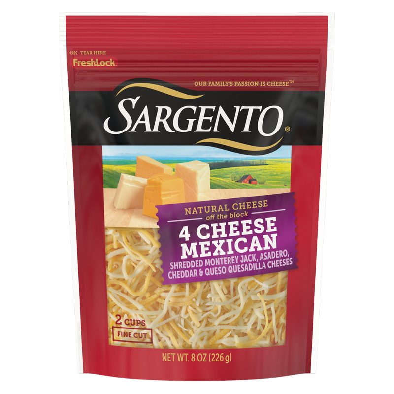 Sargento Natural Finely Shredded 4 Cheese Mexican Blend - 8oz