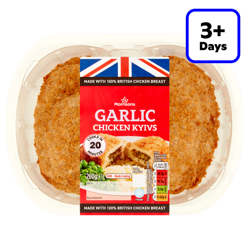 Morrisons 2 Breaded Garlic Chicken Kievs, 260g