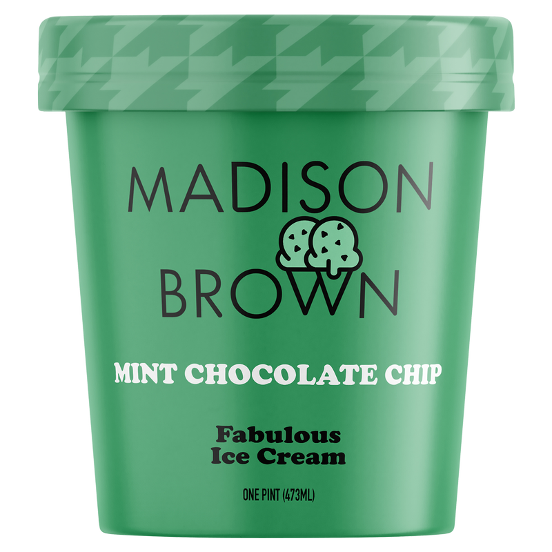 Madison Brown Mint Chocolate Chip Ice Cream 16oz