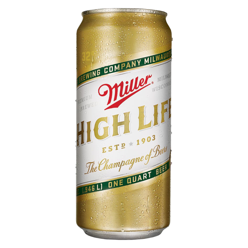 Miller High Life Single 32oz Can 4.6% ABV