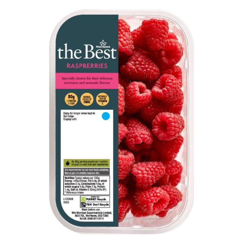 Morrisons The Best Raspberries, 150g