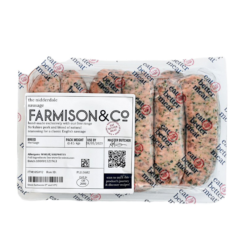 Farmison & Co The Nidderdale Sausage, 6 x 66g