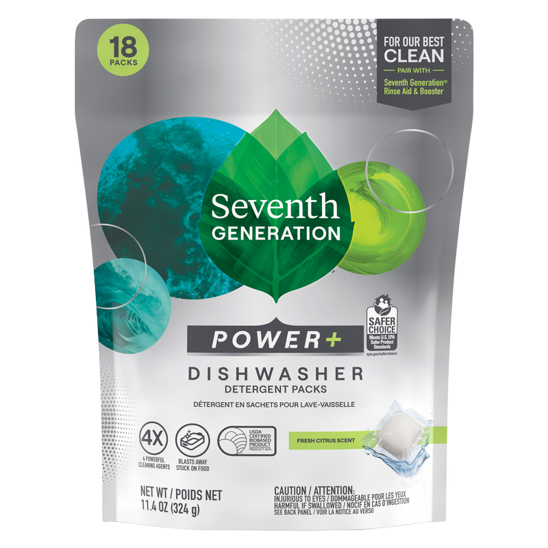 Seventh Generation Ultra Power Plus Dishwasher Detergent Packs 18ct