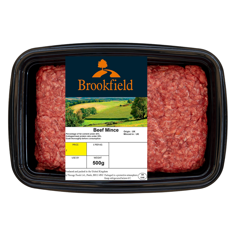 Brookfield Farm British Beef Mince 20% Fat, 500g