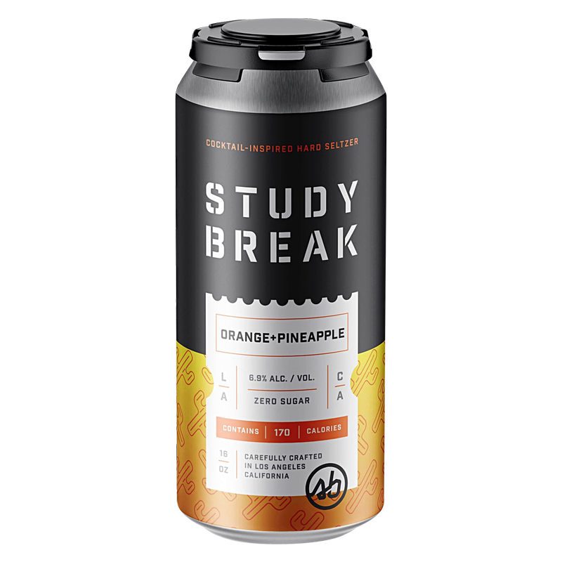 Study Break Orange + Pineapple Hard Seltzer 4pk 16oz Cans