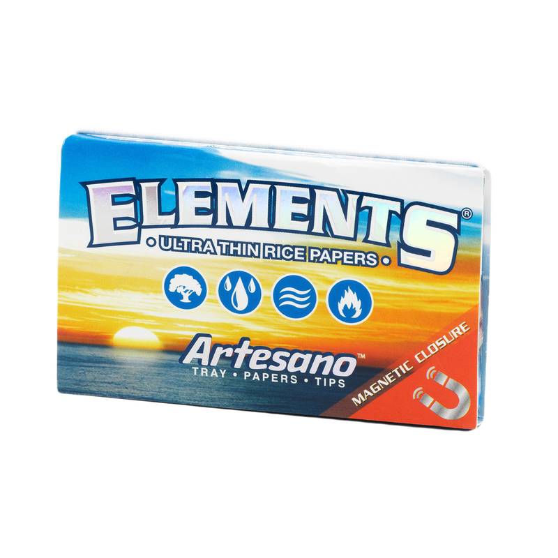 Elements Artesane Rolling Papers Tips and Tray 1 1/4in
