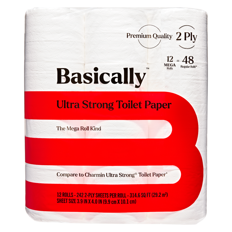 Basically, 12ct Ultra Strong Toilet Paper