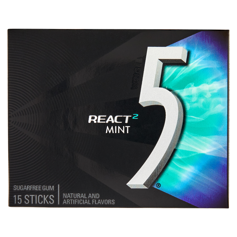 5 Gum React Mint 15ct