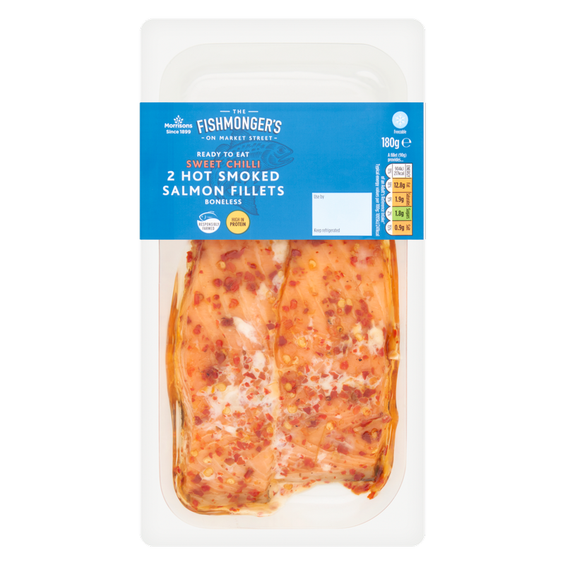 Morrisons Hot Smoked Sweet Chilli Salmon Fillets, 180g