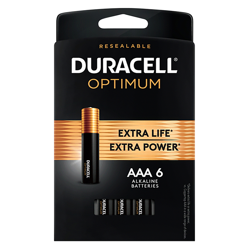 6ct Duracell Optimum AAA Battery