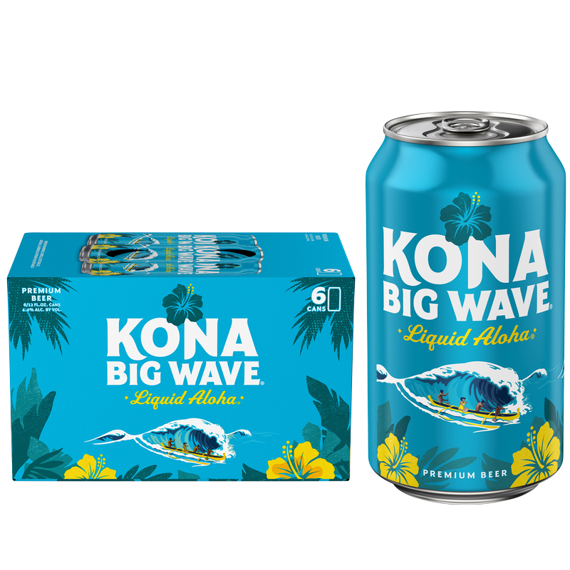 Kona Big Wave Premium Beer 6pk 12oz Cans 4.4% ABV