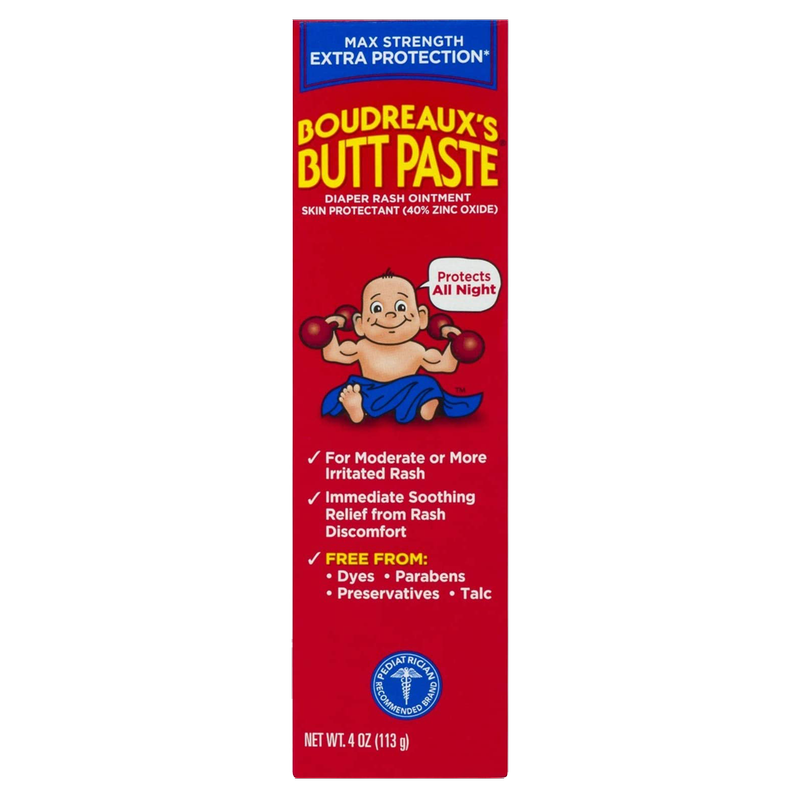 Boudreaux's Butt Paste Maximum Strength Diaper Rash Ointment 4oz