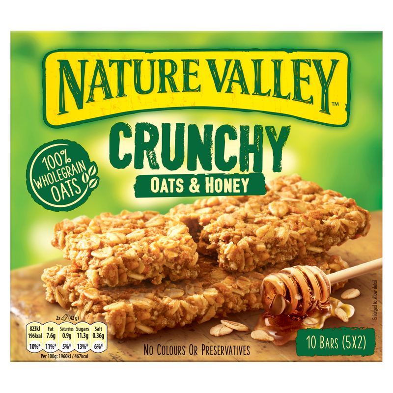 Nature Valley Crunchy Oats & Honey Cereal Bar, 5 x 42g