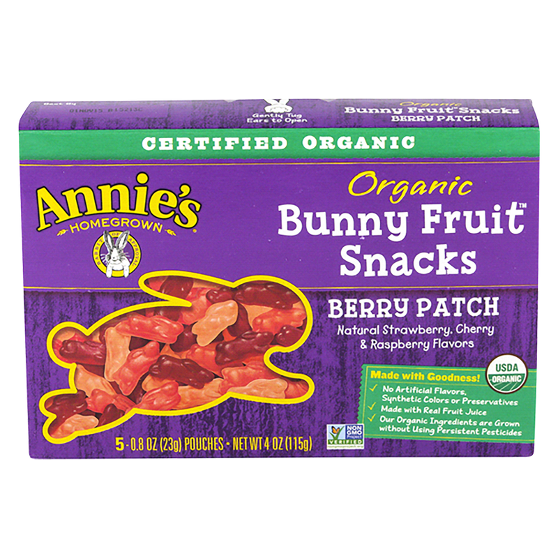 Annie's Homegrown Organic Berry Patch Bunny Fruit Snacks 5ct