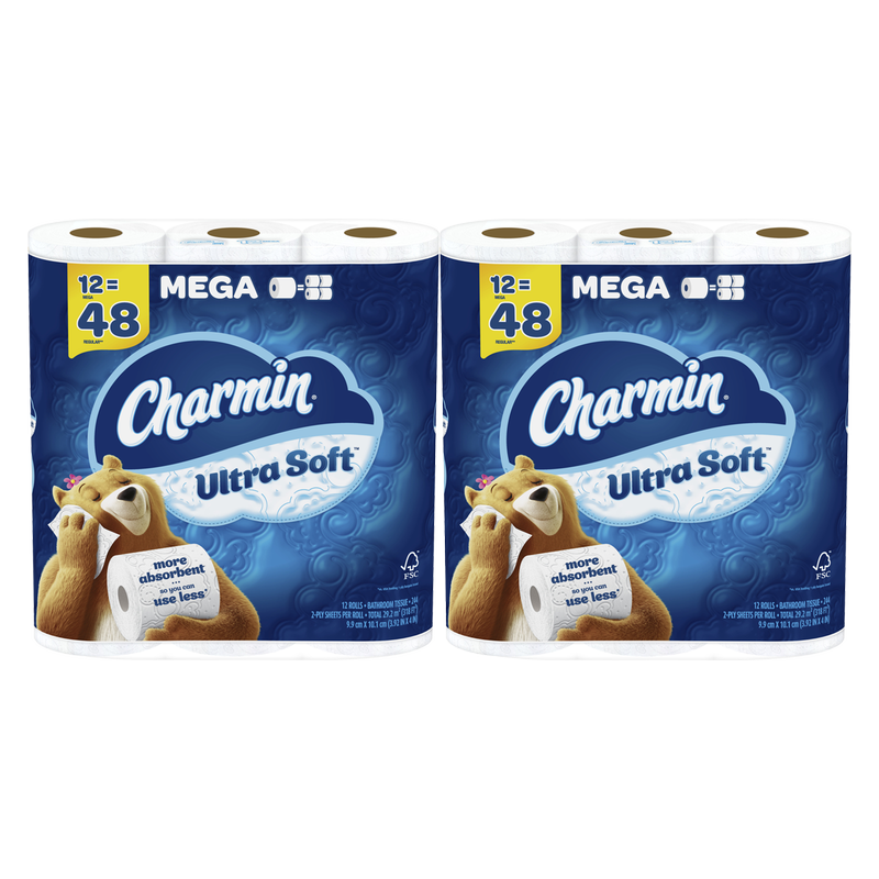 Charmin Ultra Soft Toilet Paper Mega Rolls 24ct