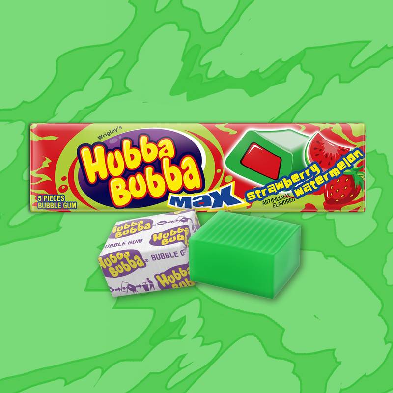 Hubba Bubba Max Strawberry Watermelon Gum 5ct