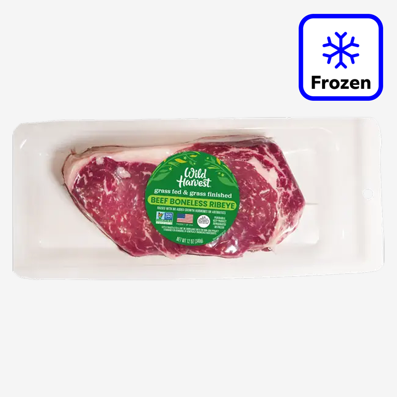 Wild Harvest Frozen Grass Fed Ribeye - 12oz