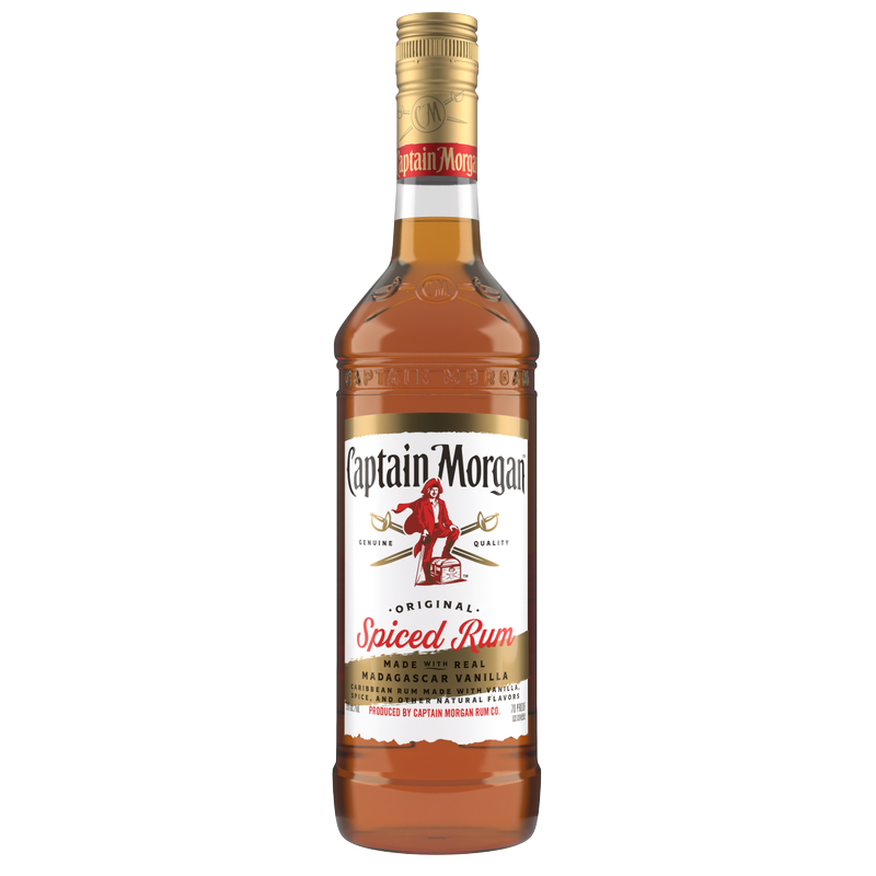 Captain Morgan Original Spiced Rum (Made with Real Madagascar Vanilla), 1 L (70 Proof)