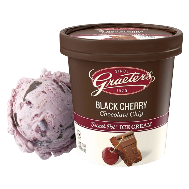 Graeter's Black Cherry Choc Chip Pint Ice Cream Pint