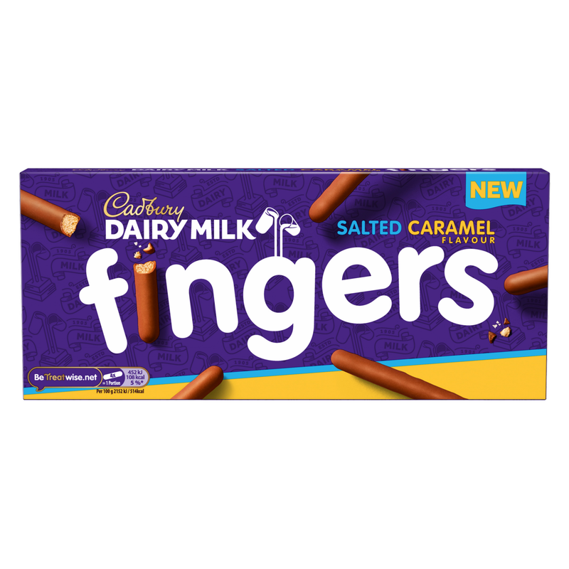 Cadbury Fingers Salted Caramel Biscuits, 114g