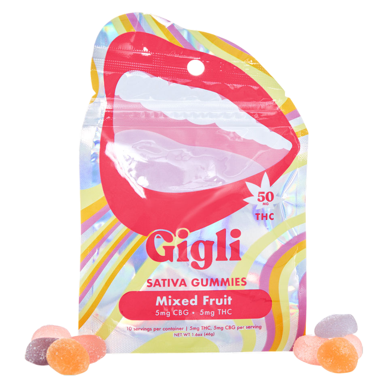 Gigli Mixed Fruit Sativa Gummies, 5mg THC, 10 ct.