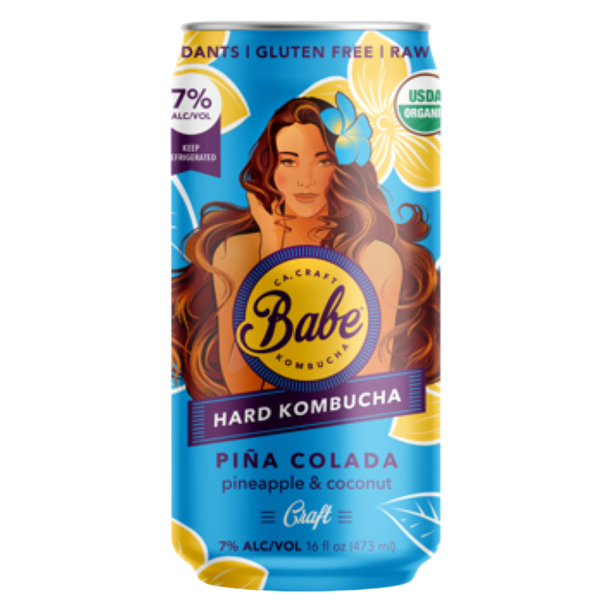 Babe Hard Kombucha Pina Colada (6PKC 12 OZ)