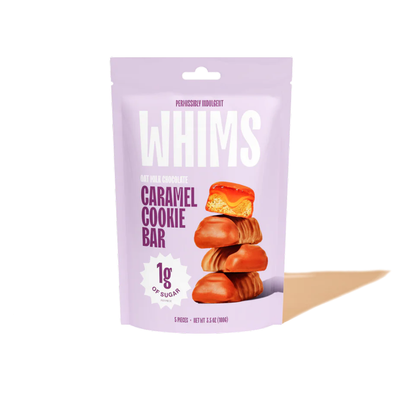 Whims Oat Milk Chocolate Caramel Cookie Bars, 3.5oz 
