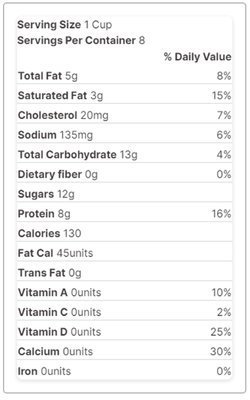 Cream-O-Land Vitamin A & D 2% Reduced Fat Milk - 1/2 Gallon