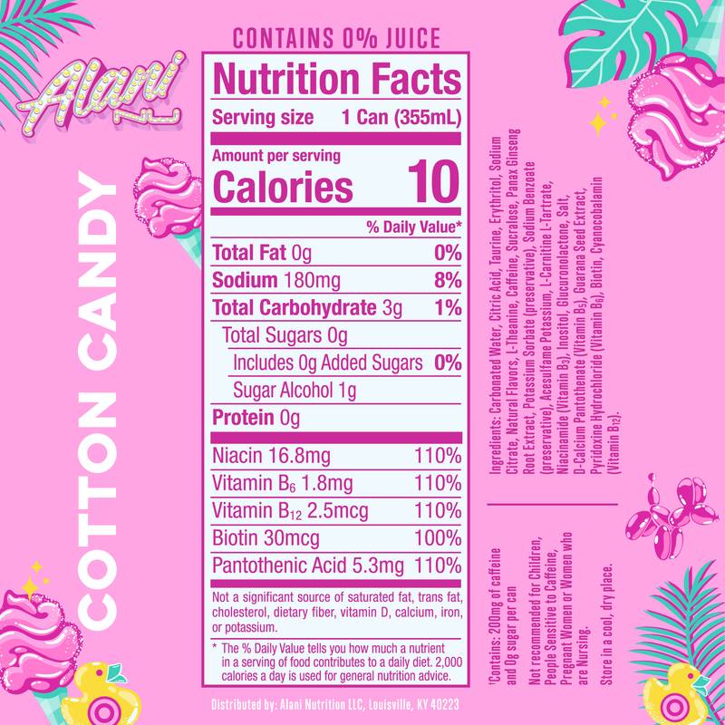 Alani Energy Cotton Candy 12oz Can