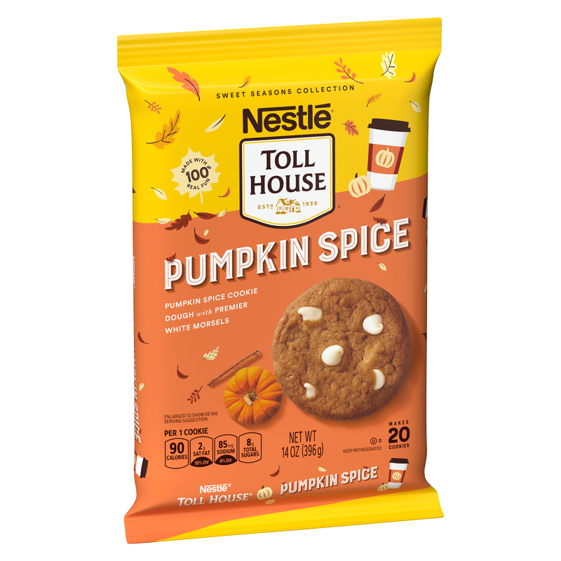 Nestle Toll House Pumpkin Spice Cookie Dough - 20ct/14oz