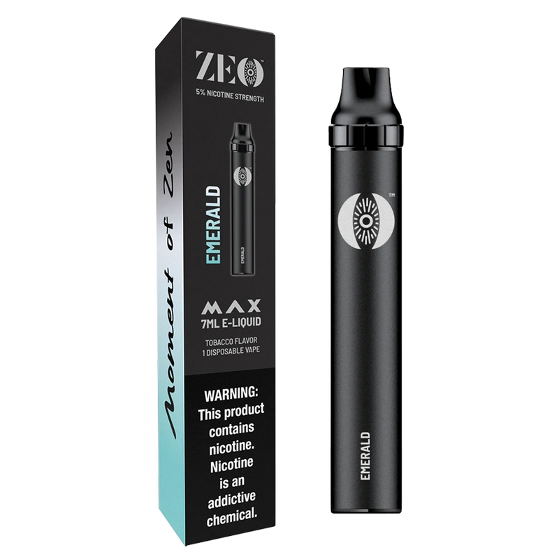 ZEO MAX Emerald Tobacco, Disposable Vape 7ml 5% Nicotine