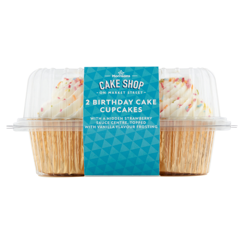 Morrisons Birthday Cake Cupcakes, 2pcs