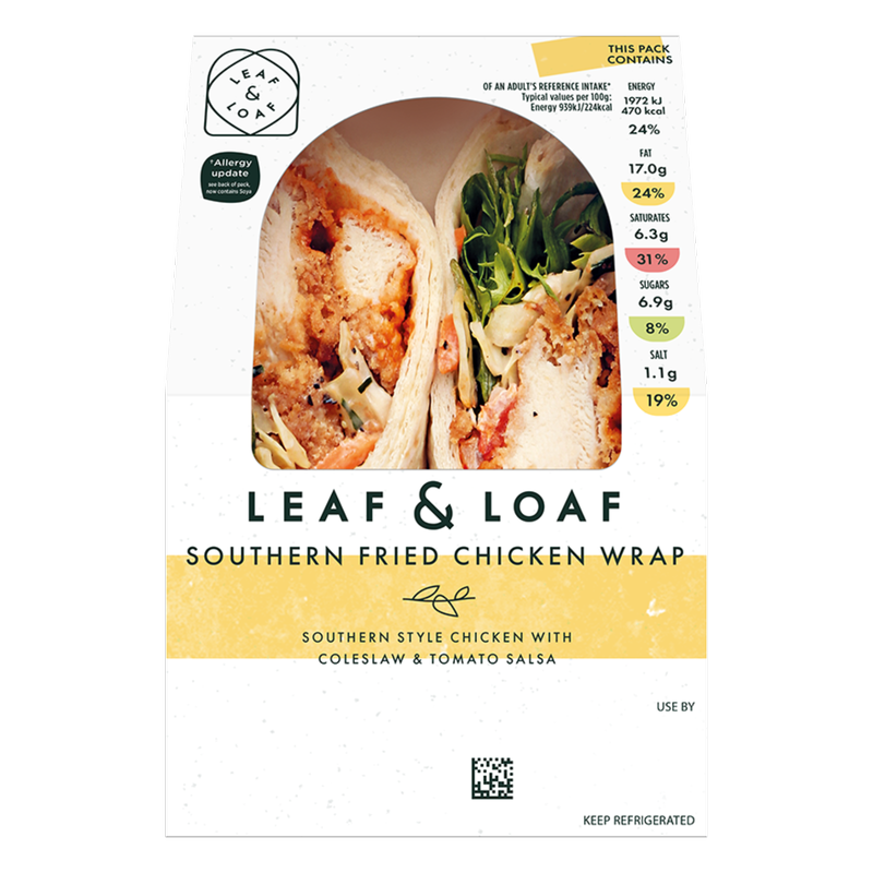 Leaf & Loaf Southern Fried Chicken Wrap, 1pcs
