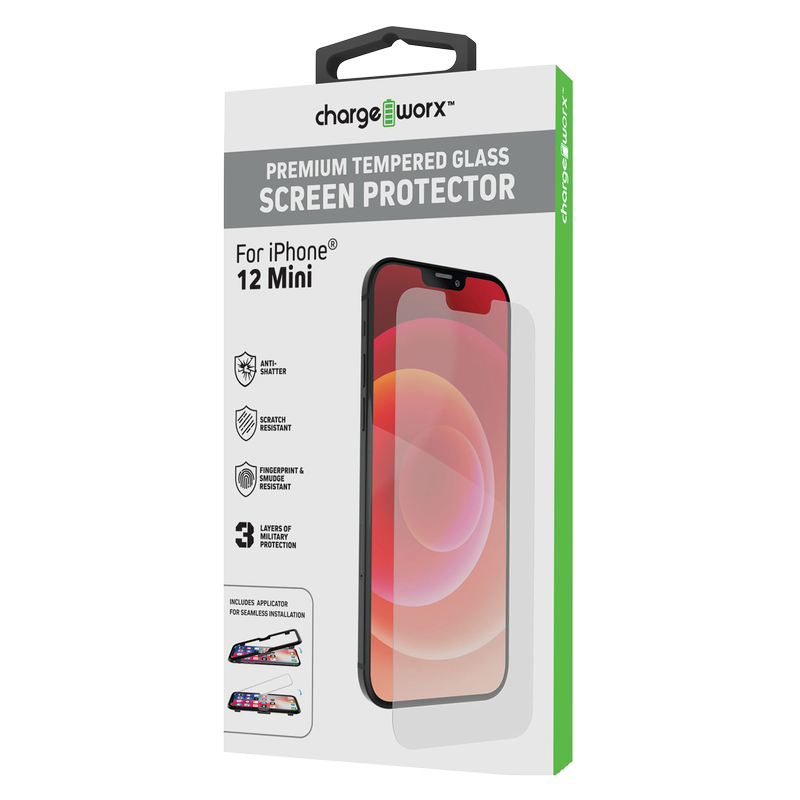 Chargeworx iPhone 12 Mini Glass Screen Protector