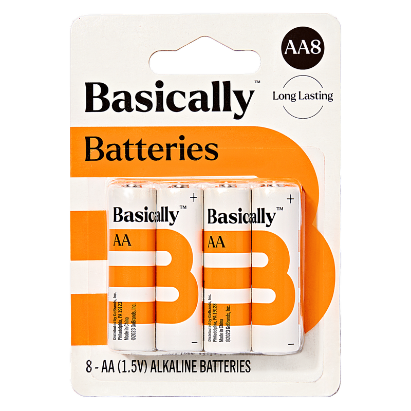 Basically 8ct AA Alkaline Batteries