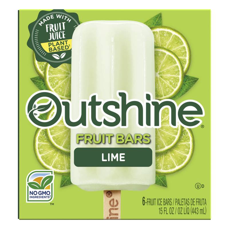 Outshine Frozen Fruit Lime Bars, 6ct