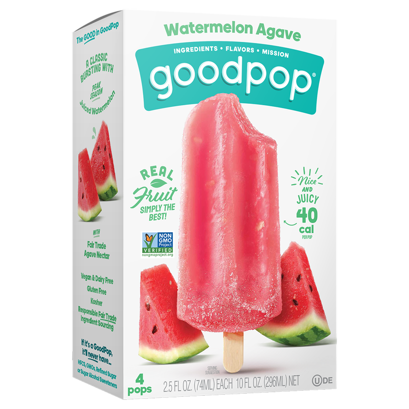 GoodPop Watermelon Agave Frozen Pop 4pk