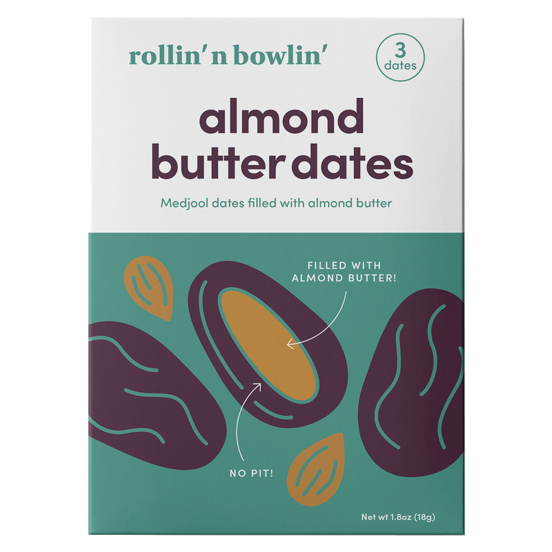 Rollin' n Bowlin' Almond Butter Dates Organic 1.8oz